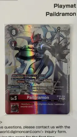 Bandai Card Fest 25-26 Digimon Playmat & Card Set Paildramon & Dinobeemon - Image 3