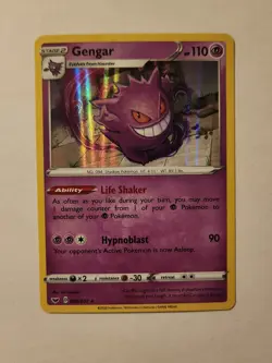 Gengar 085/202 Holo Rare Pokemon Card Sword Shield Base Set PTCG NM - Image 1