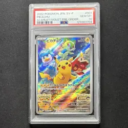 PSA 10 Pikachu 001/SV-P Scarlet & Violet promo 2022 Pokemon Card Japanese GEM - Image 1