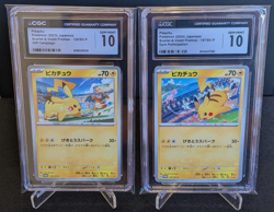 [AUS] Pikachu 120/SV-P & 197/SV-P CGC 10 2pc Set Japanese Pokemon Card 2023 - Image 1