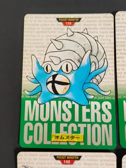 Pokemon card Bandai Carddass 1996 Aerodactyl Kabutops Omastar lot Japanese eb223 - Image 3