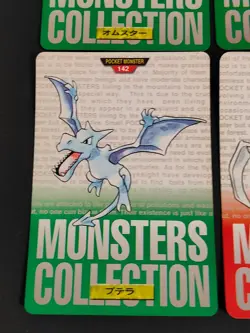 Pokemon card Bandai Carddass 1996 Aerodactyl Kabutops Omastar lot Japanese eb223 - Image 4