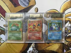 2021 POKEMON JPN PROMO 25TH ANNIVERSARY EDITION Starters BGS 10 PRISTINE SET - Image 1