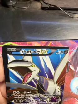 Pokemon Skarmory EX Ultra Rare Full Art XY Base Set 145/146 Extremely Off Center - Image 2