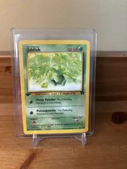 Oddish Team Rocket Common MP Pokemon 63/82 1st Edition - Image 1