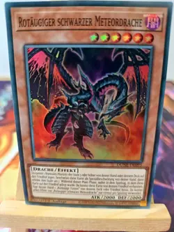 Rotaugiger schwarzer Meteordrache DUNE-DE095 Super Rare Deutsch NM YUGIOH - Image 1