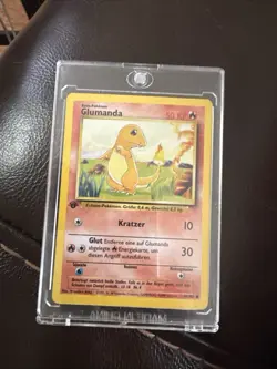 1st Edition German Charmander 46/102 Base Set - Pokemon Card - NM - W/ A Pack - Image 1