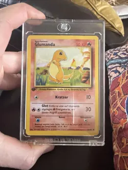 1st Edition German Charmander 46/102 Base Set - Pokemon Card - NM - W/ A Pack - Image 2
