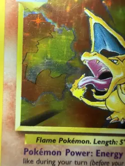 Pokemon TCG Charizard Base Set Holo 4/102 Unlimited Rare Vintage Good Condition - Image 2