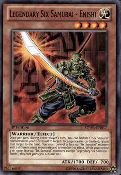 Legendary Six Samurai - Enishi 1st Ed Common SDWA-EN017 Yu-Gi-Oh! - Image 1