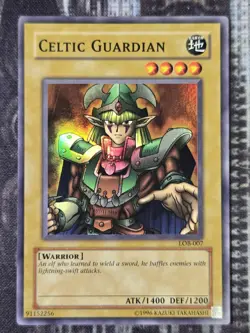 Celtic Guardian - Legend Of Blue Eyes - Super Rare NM to VLP Light Play LOB-007 - Image 1