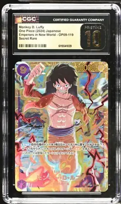 CGC 10 PRISTINE JAPANESE ONE PIECE 2024 Monkey D. Luffy OP09-119 A NEW EMPEROR - Image 1