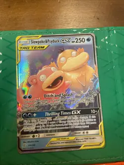Pokemon TCG Slowpoke and Psyduck GX Ultra Rare Card 35/236 Unified Minds - Image 1