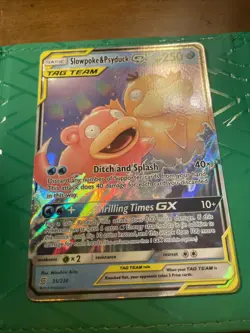Pokemon TCG Slowpoke and Psyduck GX Ultra Rare Card 35/236 Unified Minds - Image 2