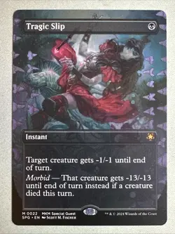 MTG / Tragic Slip / SPG / #22 / Regular (Borderless) / Mythic / NM - Image 1