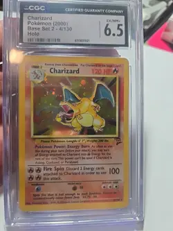 2000 POKEMON BASE SET 2 CHARIZARD CGC 6.5 - Image 1