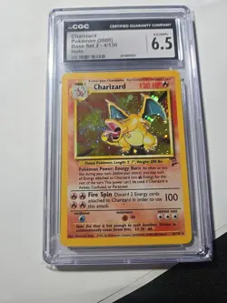 2000 POKEMON BASE SET 2 CHARIZARD CGC 6.5 - Image 3