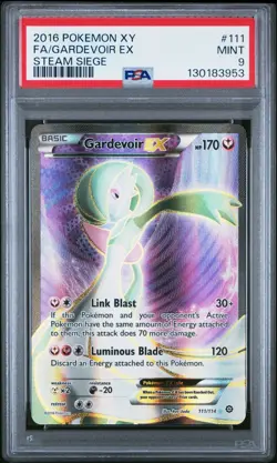 2016 POKEMON XY STEAM SIEGE #111 FULL ART FA GARDEVOIR EX PSA 9 MINT - Image 1
