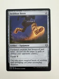 Swiftfoot Boots MTG Magic the Gathering Card NM Near Mint CLB - Image 1