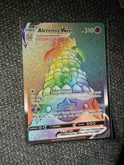 Pokemon Alcremie VMAX Holo Card Shining Fates Secret Rainbow Rare, 073/072 - Image 1