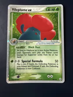 Pokemon Card Vileplume ex 100/101 Hidden Legends Holo Foil Rare MP 2004 #2 - Image 1