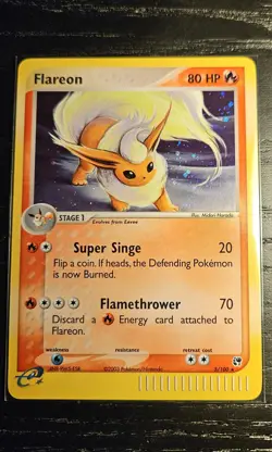 Flareon 5/100 EX Sandstorm Holo Rare eReader Pokemon TCG LP - Image 1