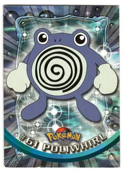 1999 TOPPS POKEMON - # 61 POLIWHIRL - BLACK LOGO - TV ANIMATION- LOOK !! - Image 1