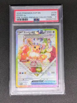 Pokemon TCG Eevee EX SVP174 Prismatic Evolutions Black Star Promo PSA 9 - Image 1