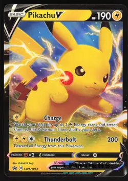 Pikachu V - SWSH061 - Ultra Rare - SWSH Black Star Promos - Pokemon Card - Image 1
