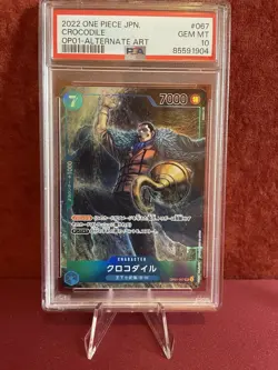 Crocodile (Alt Art) - One Piece Card Japanese (PSA 10) OP01-067 (2022) - Image 1