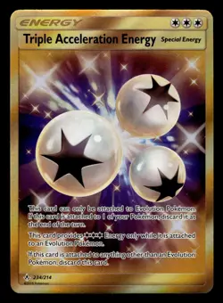 Triple Acceleration Energy 234/214 Secret Rare Unbroken Bonds Pokemon Card - Image 1