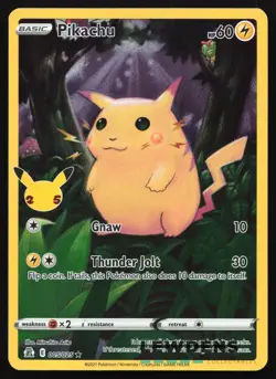 Pikachu 005/025 - Full Art Holo - Celebrations - 25th Anniversary - Pokemon Card - Image 1