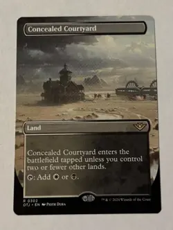 MTG Concealed Courtyard Borderless Outlaws of Thunder Junction NM - Image 1