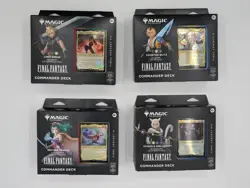 Magic The Gathering MTG Final Fantasy Set of 4 Commander Decks - Image 1