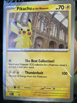 Pokemon x Natural History Museum Pikachu Promo Card - Image 1