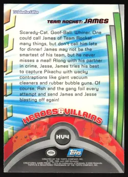 Team Rocket: James HV4 - Pokemon Topps Series 2 - TV Animation - 2000 - Image 2