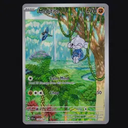 Meditite 153/142 Stellar Crown Illustration Rare Pokemon TCG NM - Image 1