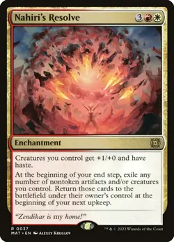 [MTG] Nahiri's Resolve (Foil) (0037) (MAT) NM - Image 1