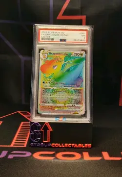 2022 Pokemon Dragonite VSTAR Secret 081/078 GO Holo PSA 7 NM - Image 1