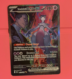 Pokemon TCG Destined Rivals Team Rocket's Mewtwo EX SIR 231/182 - Image 1