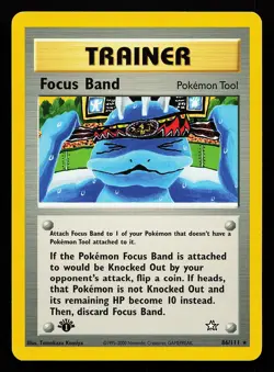 Focus Band 86/111 Rare 1st Edition Neo Genesis Pokemon Card - Image 1