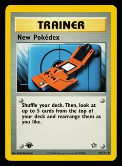 New Pokedex 95/111 Uncommon 1st Edition Neo Genesis Pokemon Card - Image 1