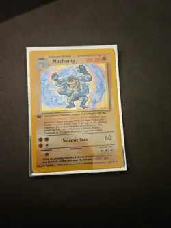 Machamp Pokemon TCG Base Set 8/102 Holo 1st Edition Holo Rare - Image 1