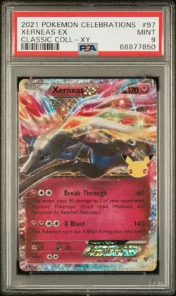Pokemon Celebrations 25th Anniversary Xerneas EX Classic 97/146 PSA 9 GEM MINT - Image 1