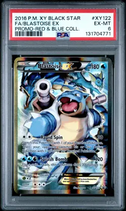 2016 POKEMON XY BLACK STAR PROMO BLASTOISE EX #XY122 HOLO PSA 6 EX #131704771 - Image 1