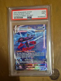 Pokemon Fusion Strike Inteleon VMAX 266/264 Alternative Art Alt Holo Foil PSA 9 - Image 1