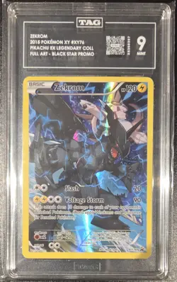 TAG 9 Zekrom Pikachu Legendary Collection Black Star Promo Pokemon XY - Image 1