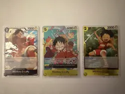 One Piece The Best Vol. 2 Monkey D. Luffy 3 Piece Set (2025) Card Game - Image 1