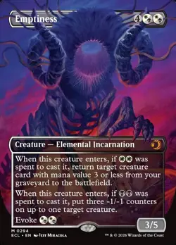 Emptiness *** Borderless FOIL *** - MTG ECL Lorwyn Eclipsed - NM/MINT - Image 1