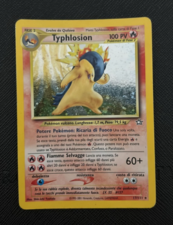 Pokemon Typhlosion 17/111 Neo Genesis Rara Holo Unlimited Wizards ITA Vintage - Image 1